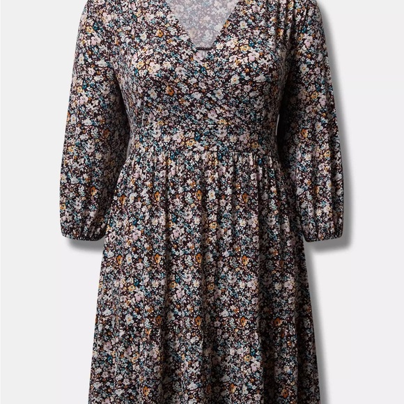 torrid Dresses & Skirts - Torrid Mini Studio Knit Surplice Tiered Dress